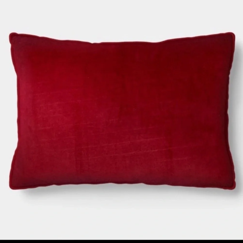 Threshold Pink Pillow with Red 'love' Script